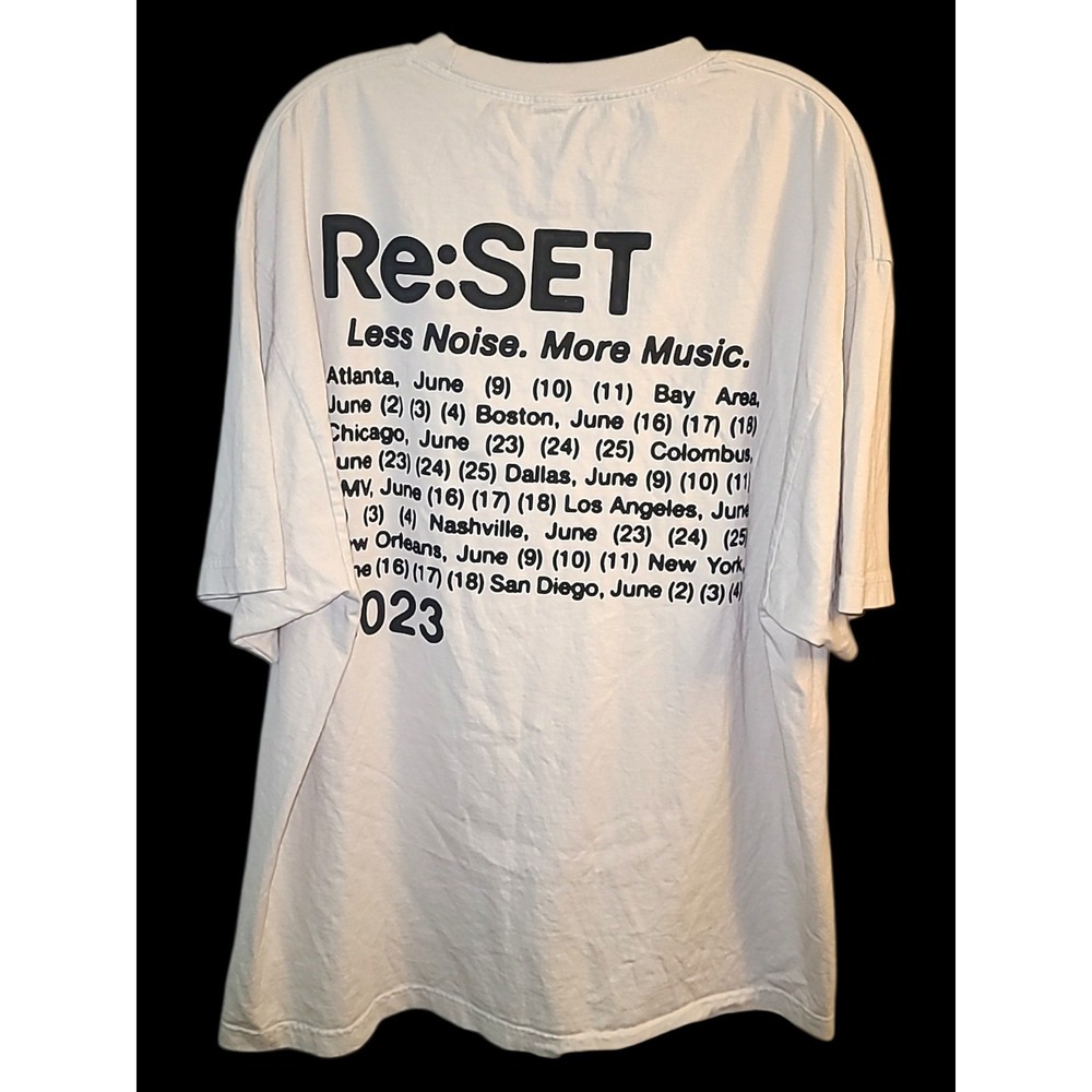 Re:SET 2023 Concert Series Tour T-Shirt Less Noise More Music Men's XXL Cream